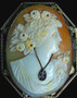 ANTIQUE DIAMOND CAMEO PIN - 4260aJA4733