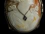 ANTIQUE FILIGREE CAMEO PIN - 4935b2485