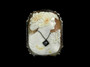 ANTIQUE FILIGREE DIAMOND CAMEO PIN - 4931mj102