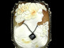 ANTIQUE FILIGREE DIAMOND CAMEO PIN - 4931mj102