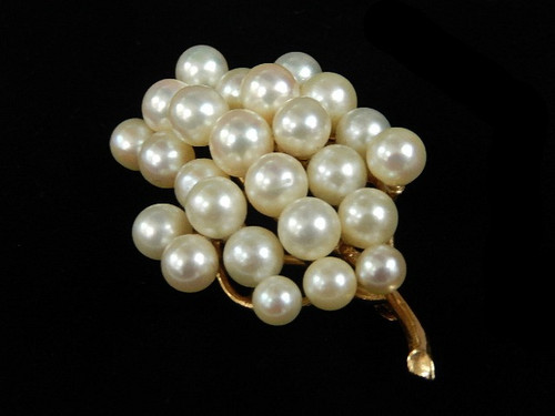 HPS Jewelers Diamond~Pearl Brooch - 4996TT142