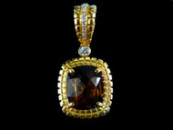 DIAMOND~TOPAZ PENDANT BY CHARLES KRYPELL - 4466mh939