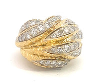 18kt Gold Vintage Diamond Dome Ring