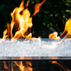 These aren't crystals-- those are our diamond starlight fire glass that will make your fire pit look like it's filled to the brim with precious gems