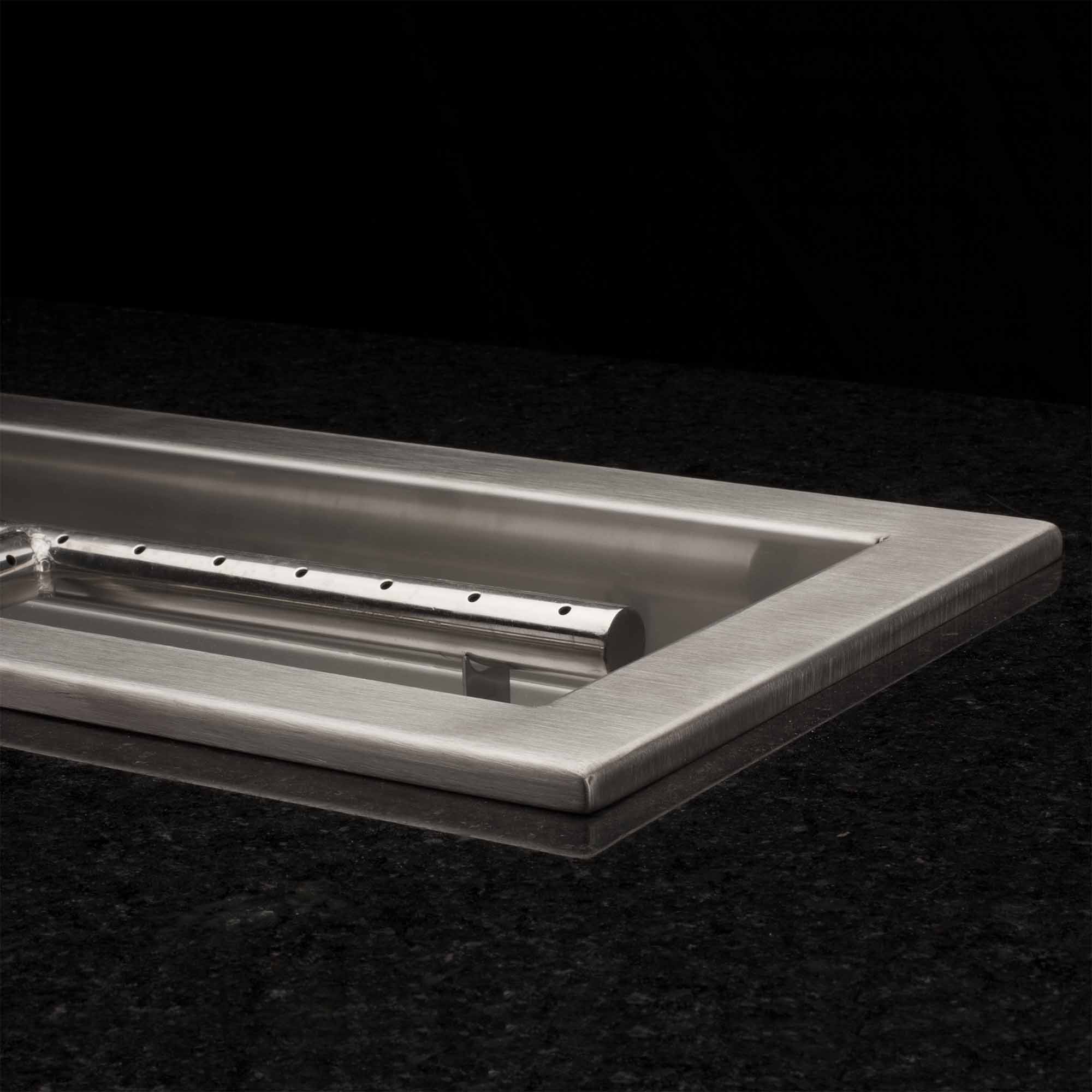 Stainless Steel Linear Drop In Fire Pit Pan, 30