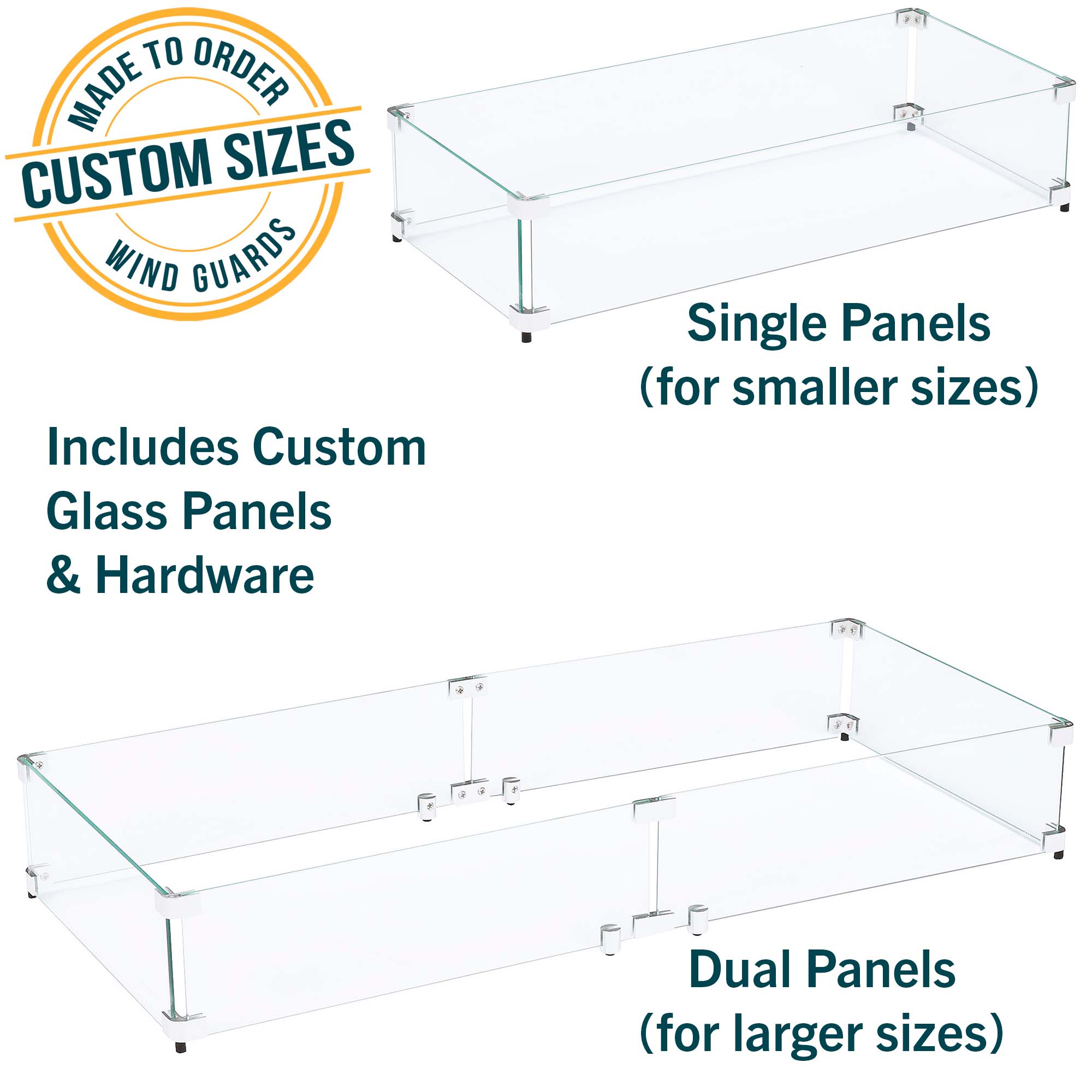 10 x 10 x 3/16 inch Tempered Glass Panel