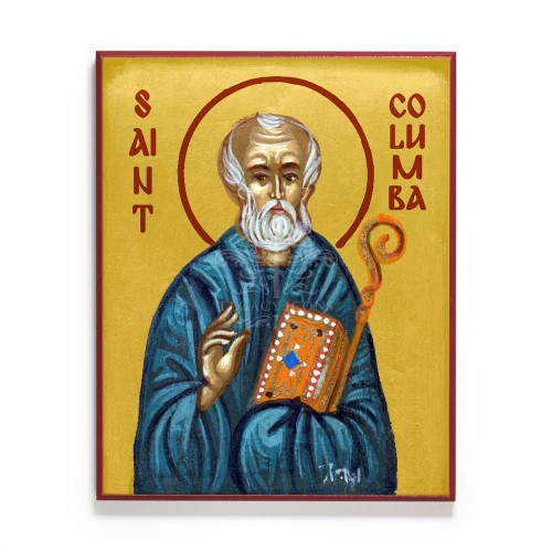 Saint Columba of Iona Icon by Legacy Icons