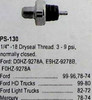 Ford HD Trucks 1980-99 Light 1972-82 Standard Oil Pressure Switch PS130