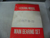 Federal Mogul 4671M-20 .020 undersize main bearing set for Minneapolis-Moline, Oliver, and Waukesha 283 310 320 engine restoration.
