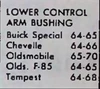 McQuay-Norris FB-235 Lower Control Arm Bushing for 1964-1970 GM A-Body restoration. - Image 2