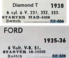 Standard SS-554 Starter Switch for 1935-1938 Ford Diamond T V8 6 Cyl restoration. - Image 2