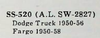 Vulcan SS-520 Starter Switch for 1950-1958 Dodge Fargo Truck restoration. - Image 2