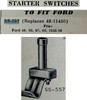 Standard SS-557 Starter Switch for 1935-1936 Ford Model 48 67 68 restoration. - Image 2