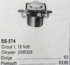 Standard SS-574 Starter Solenoid for 1960 1963 Dodge Plymouth 12 Volt restoration. - Image 2