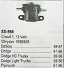 Standard SS-566 Starter Solenoid for 1956-1961 Chrysler DeSoto Dodge Plymouth restoration. - Image 2