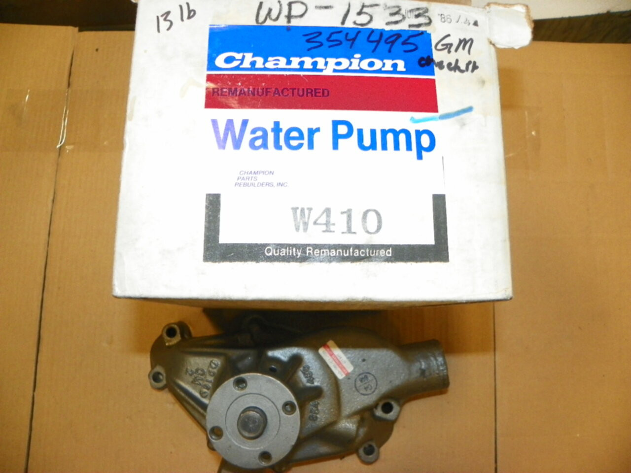 Chevrolet Vega Olds Pontiac 1975-79 repl OEM 3354495 Rebuilt Water Pump WP-1533