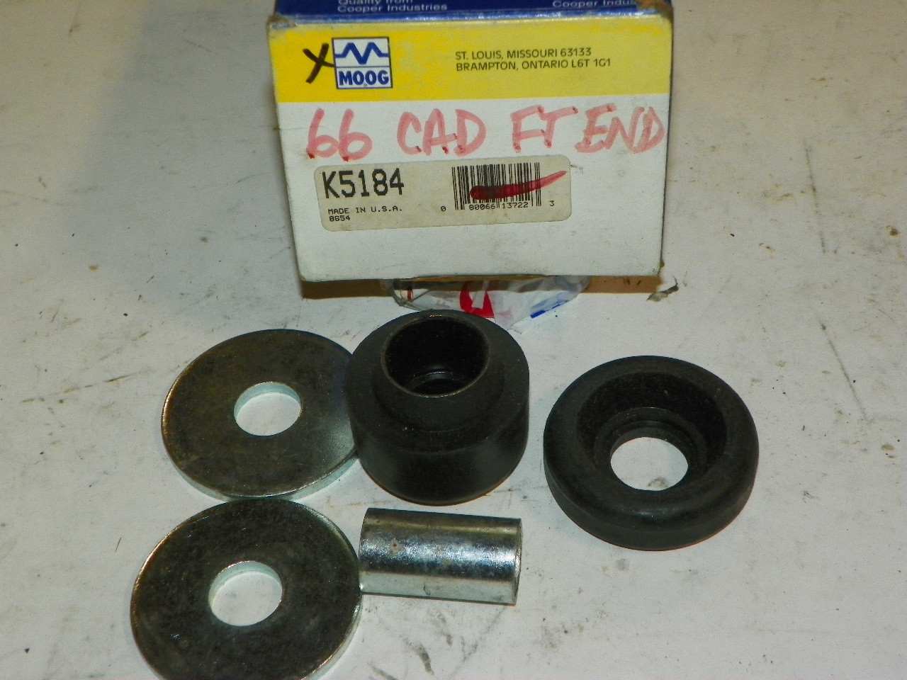 Cadillac Full-Size 1965-76 NOS High-Perf Strut Rod Bushing Kit Moog k5184 USA