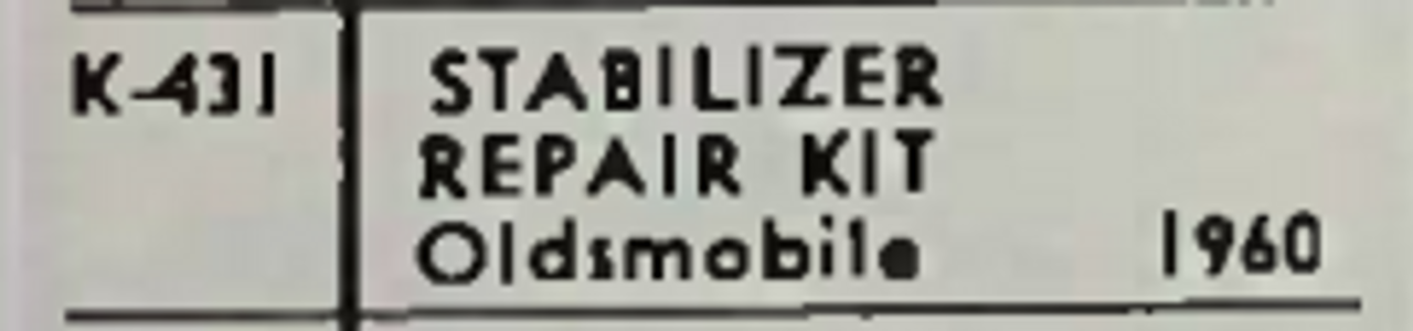 Oldsmobile 1960 NOS Sway Bar Link Kit Moog k431 Made in USA