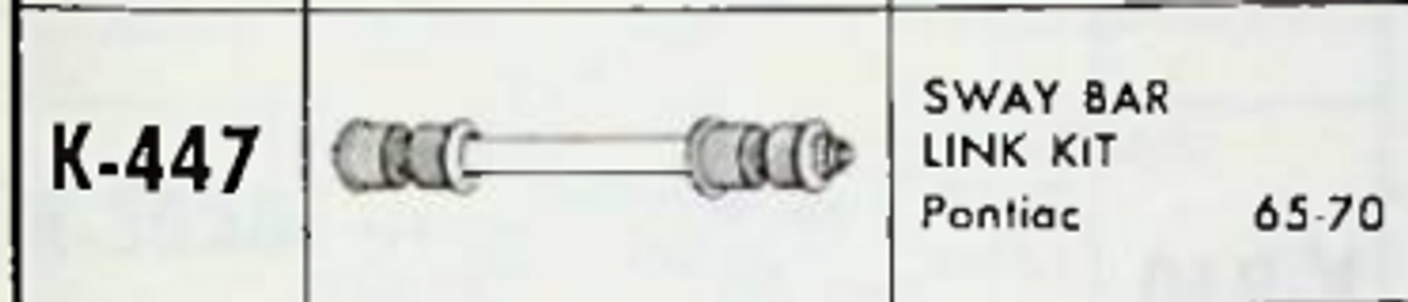 Pontiac 1965-70 NOS Sway Bar Link Kit Moog k447 Made in USA