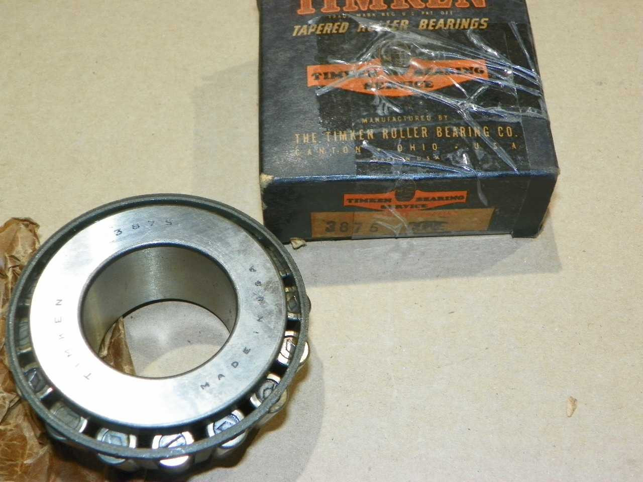 Timken 3875 Tapered Roller Bearing Cone Made in USA. Shop vintage car parts at ocpnw.com!