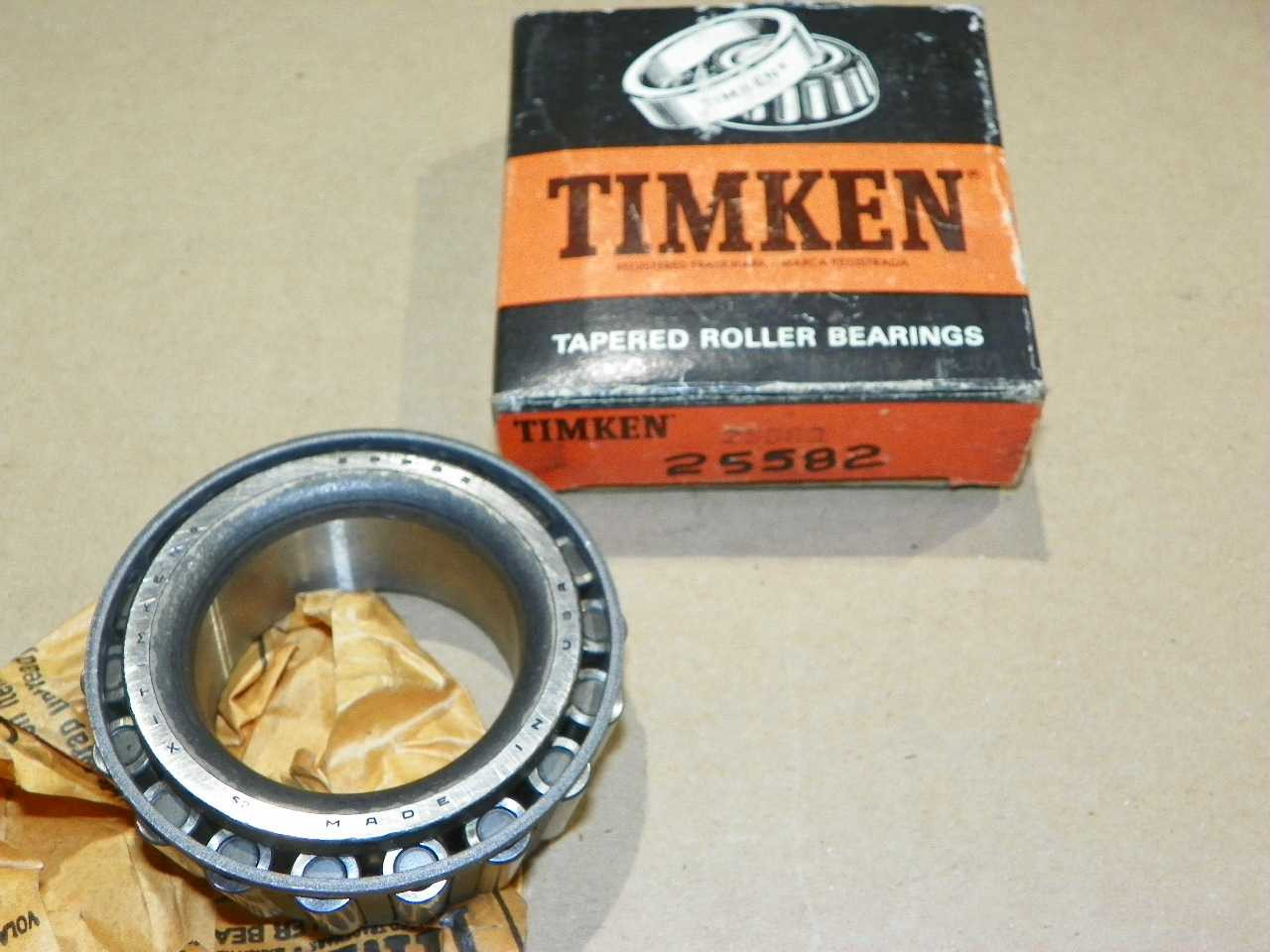 Timken 25582 Tapered Roller Bearing Cone Made in USA. Shop vintage car parts at ocpnw.com!
