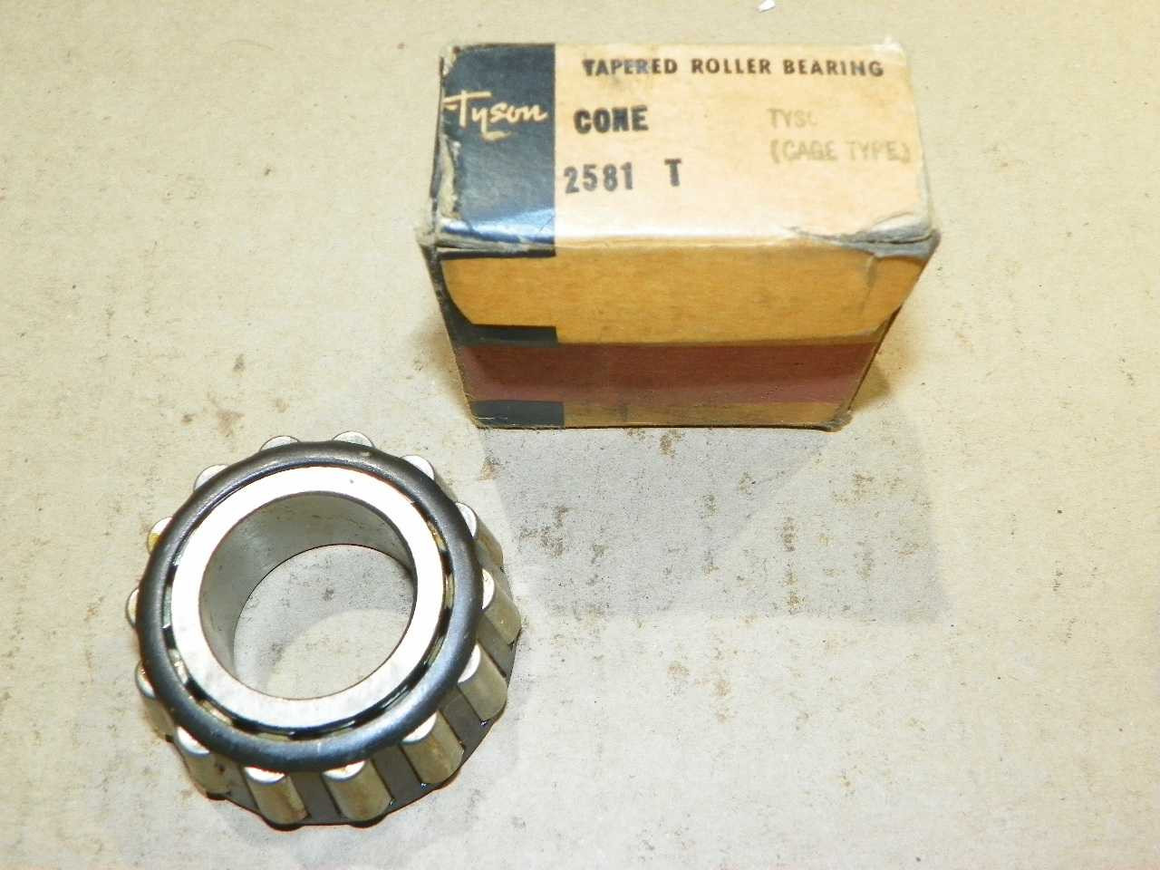 Tyson 2581-T Tapered Roller Bearing Cage Type Cone NOS Made in USA
