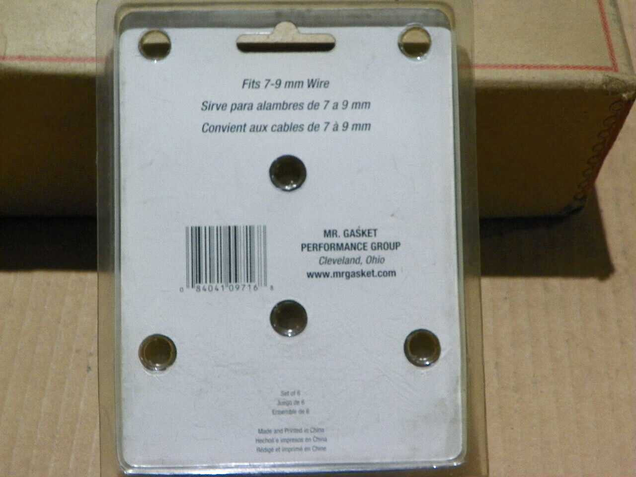 Mr Gasket #9716 Wire Loom Sets Yellow Chrome 7-9 mm Spark Plug Wire Set of 6