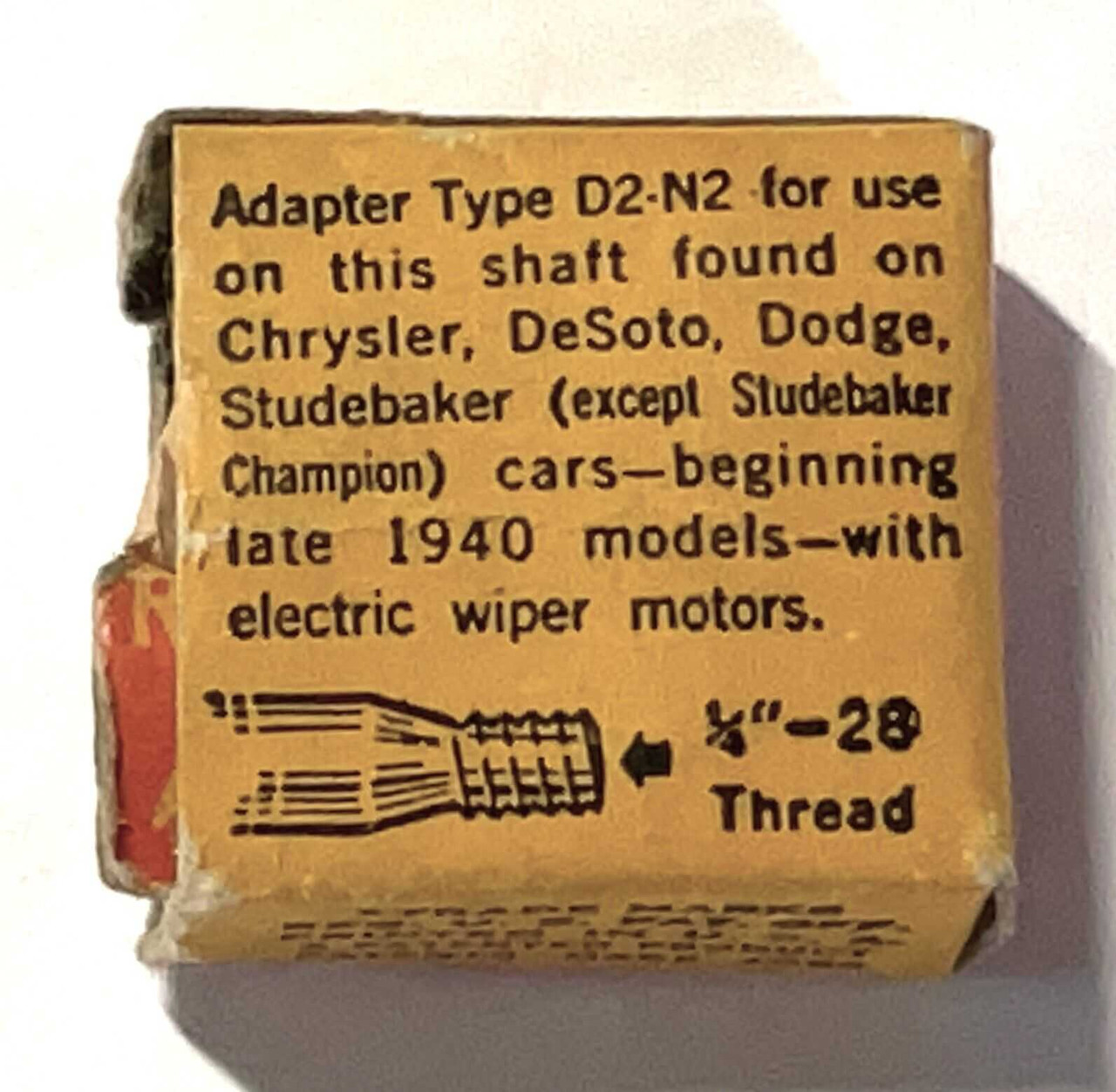 Anco Type D2-N2 RainMaster Wiper Arm Adapter 41-47 Chrys DeSoto Dodge Studebaker Anco Type D2-N2 RainMaster Wiper Arm Adapter 41-47 Chrys DeSoto Dodge Studebaker