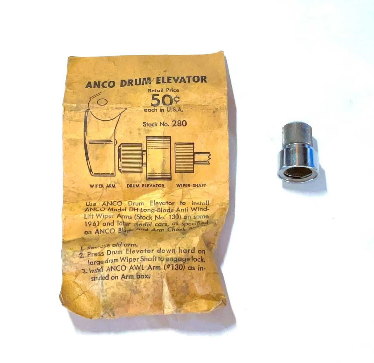 Anco 280 Drum Elevator for DH 130 Wiper Arms 1961 & Later Model Car NOS