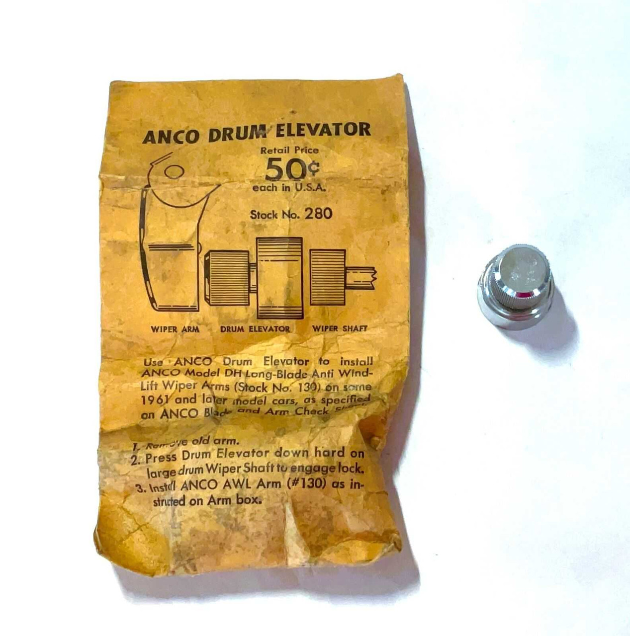 Anco 280 Drum Elevator for DH 130 Wiper Arms 1961 & Later Model Car NOS. Shop vintage car parts at ocpnw.com!