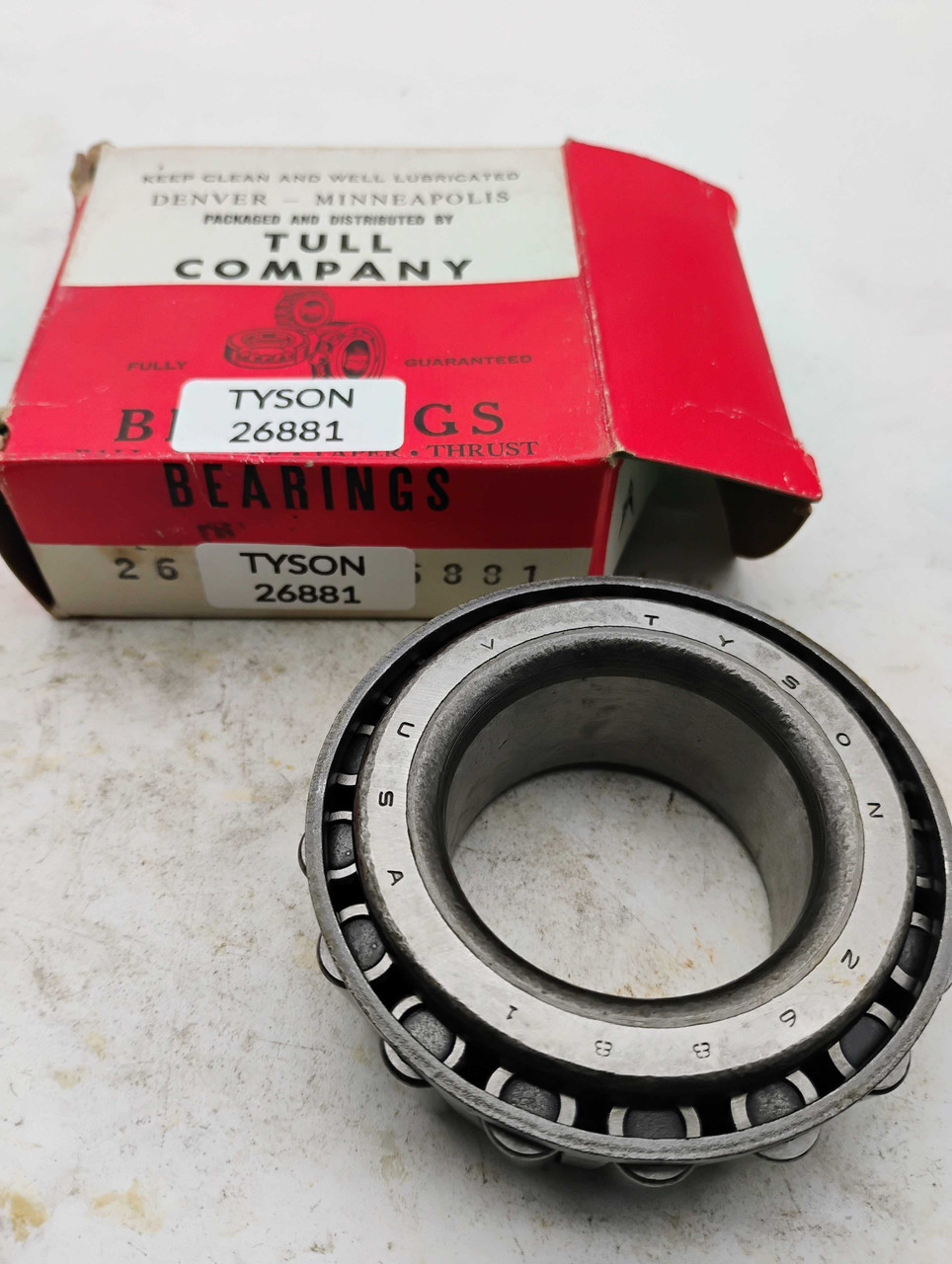 Tyson 26881 Tapered Roller Bearing Cone NOS Made in USA