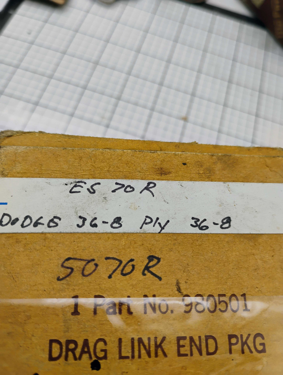 Dodge Plymouth 1936-38 Mopar 980501 Drag Link End Pkg NOS Made in USA