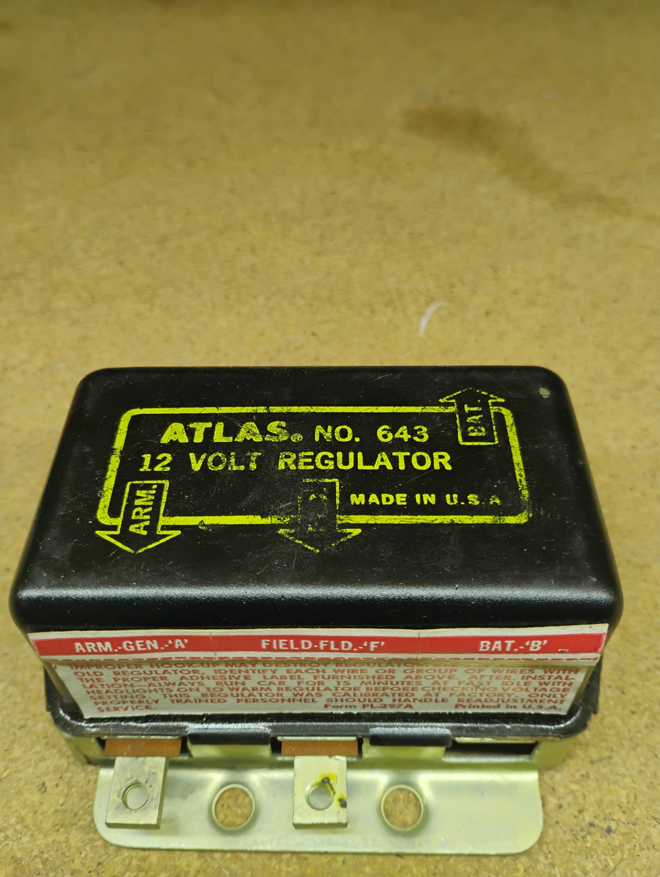 Atlas 643 VR206 Voltage Regulator NORS Made in USA