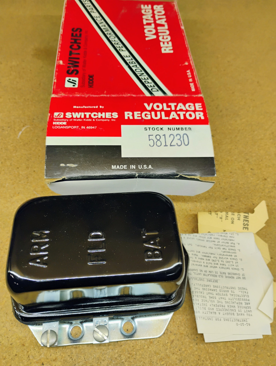 Ji Switches 581230 Voltage Regulator Rebuilt Made in USA