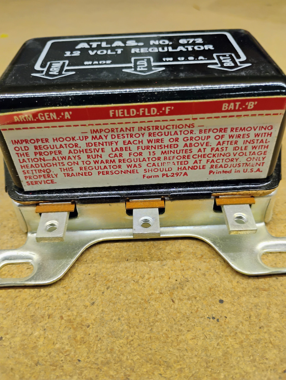 Atlas 672 Voltage Regulator Rebuilt Made in USA 655372