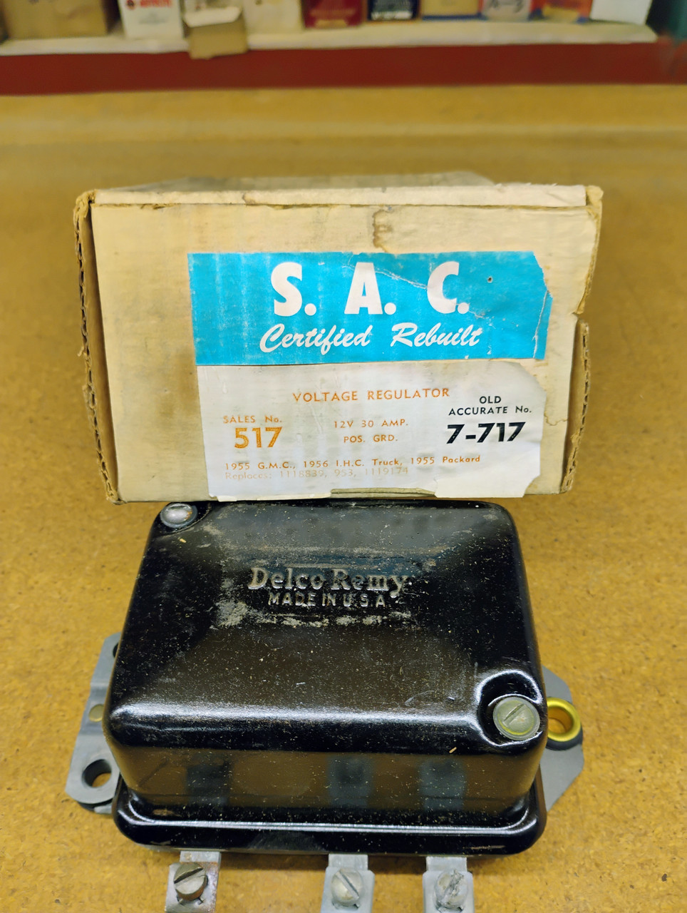 1955 GMC Packard 7-717 Voltage Regulator Rebuilt Made in USA 1955 GMC Packard 7-717 Voltage Regulator Rebuilt Made in USA