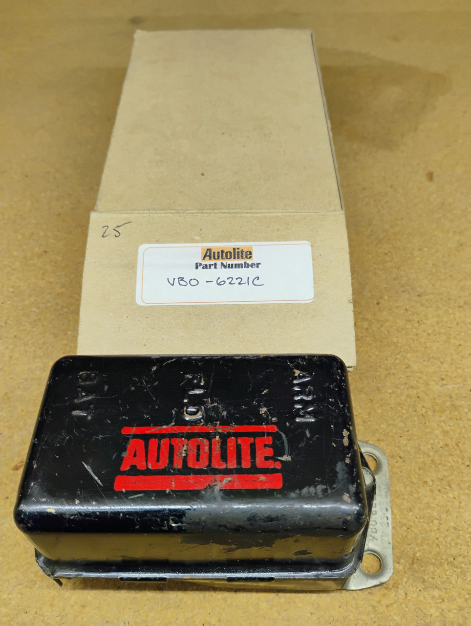 Auto-Lite VBO-6221C Voltage Regulator 1963-1964 Rambler 6-Cyl 12V Rebuilt