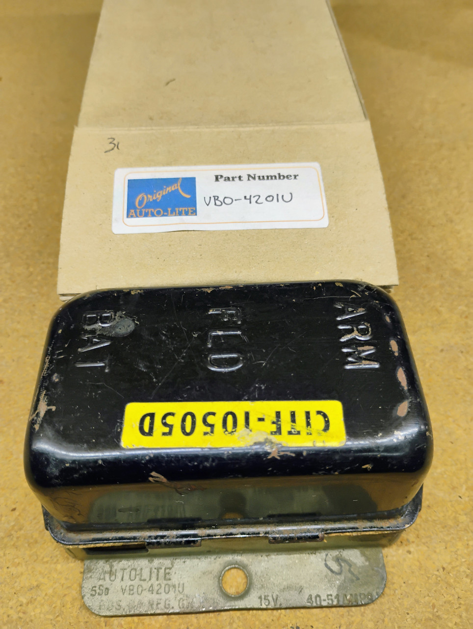 Auto-Lite VBO-4201U HD Fleet Voltage Regulator 12V Jeep Chrysler Dodge NOS