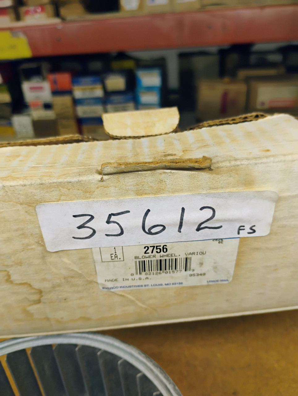 Everco 35612 Blower Wheel 2756 NORS Made in USA