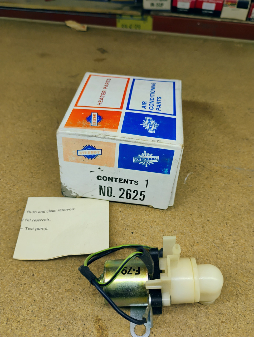 Everco 2625 Windshield Washer Pump NORS Made in USA