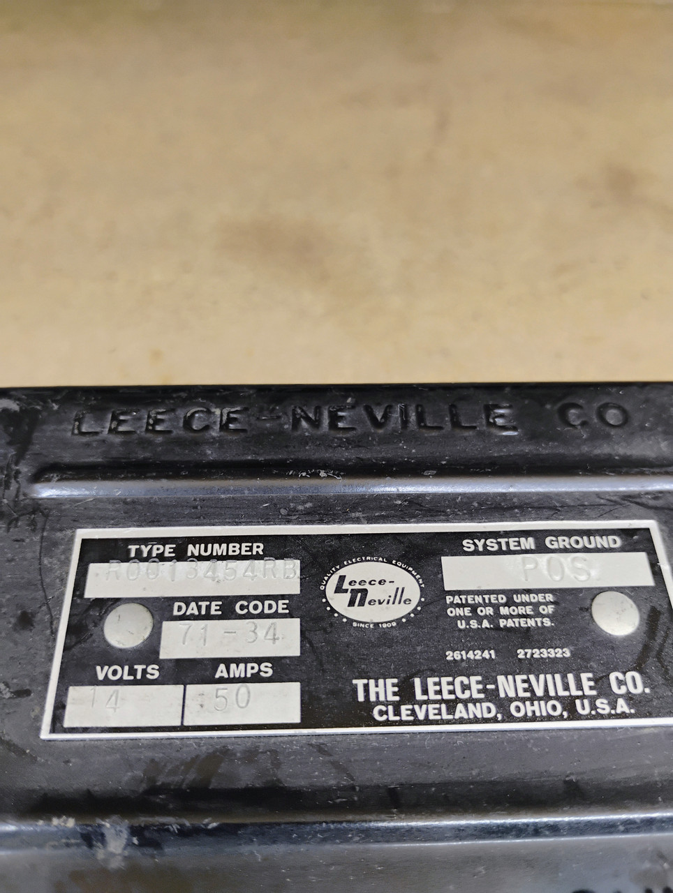 Leece-Neville 13454RB Voltage Regulator 14V 50A POS dc 71-34 Rebuilt Made in USA Leece-Neville 13454RB Voltage Regulator 14V 50A POS dc 71-34 Rebuilt Made in USA
