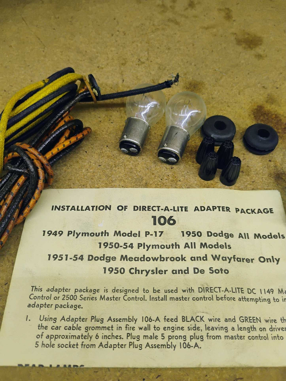 Balkamp 3-6100 Direct-A-Lite Turn Signal Adapter Kit NORS 1950 Chrysler Dodge Plymouth