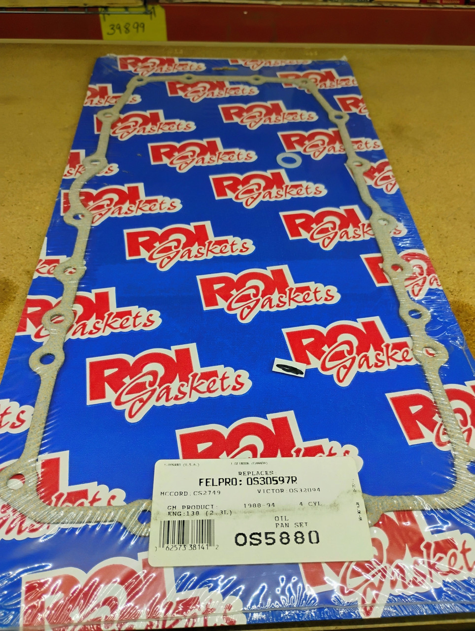 ROL Pro-Torque OS5880 Oil Pan Gasket Set for 1988-1994 GM 2.3L 138 Quad 4 restoration.