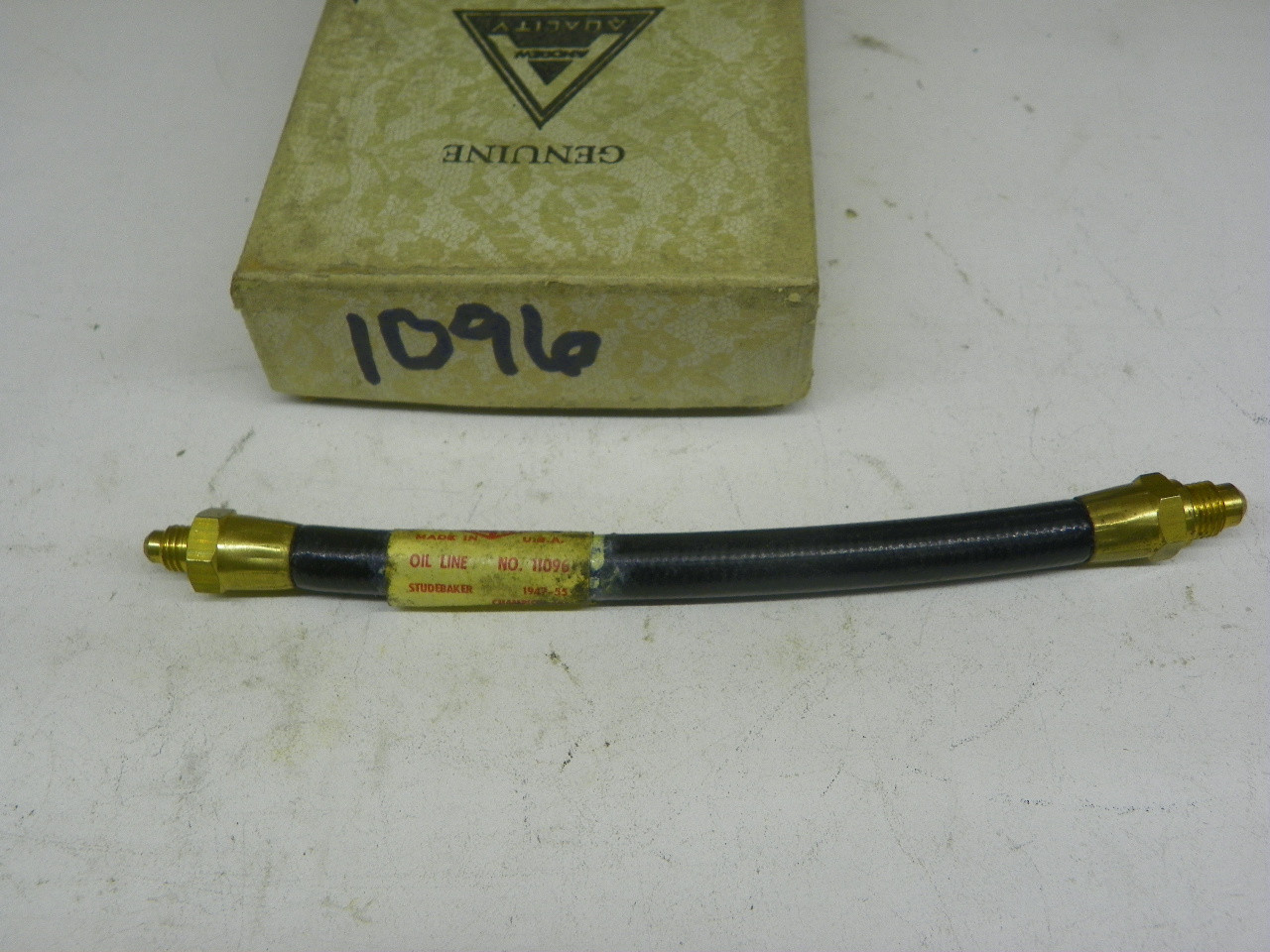 Weatherhead 11096 Oil Line for 1947-1950 Studebaker 6 Cylinder restoration.