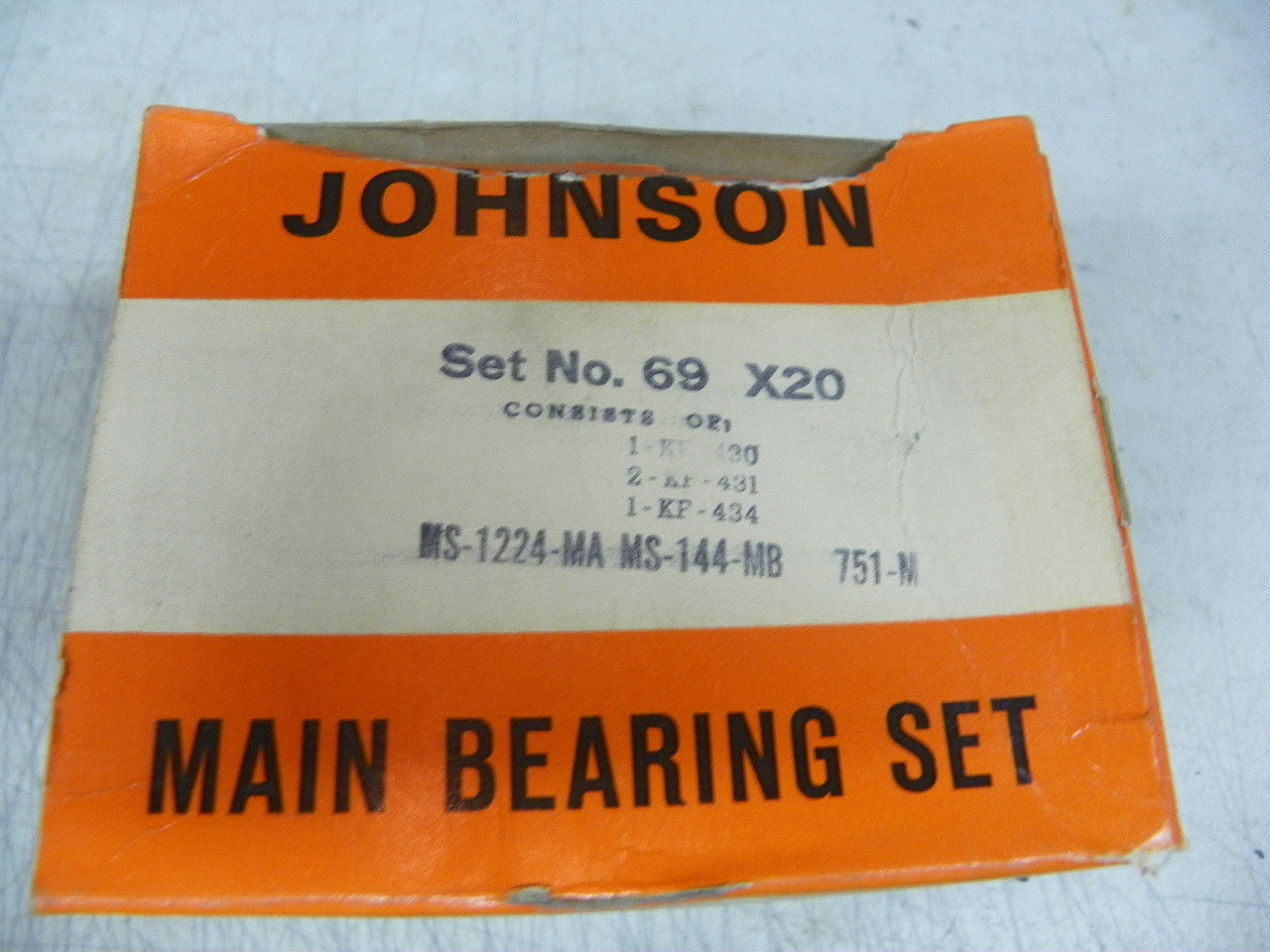 SET-69 X20 Johnson Engine Bearings