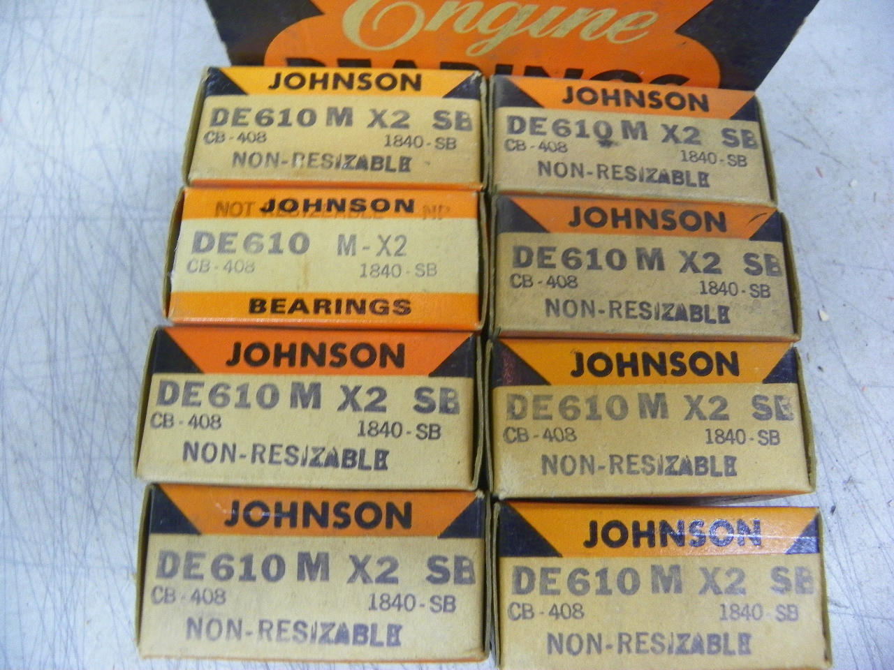 Johnson Engine Bearings DE610MX2 DE-610M X2