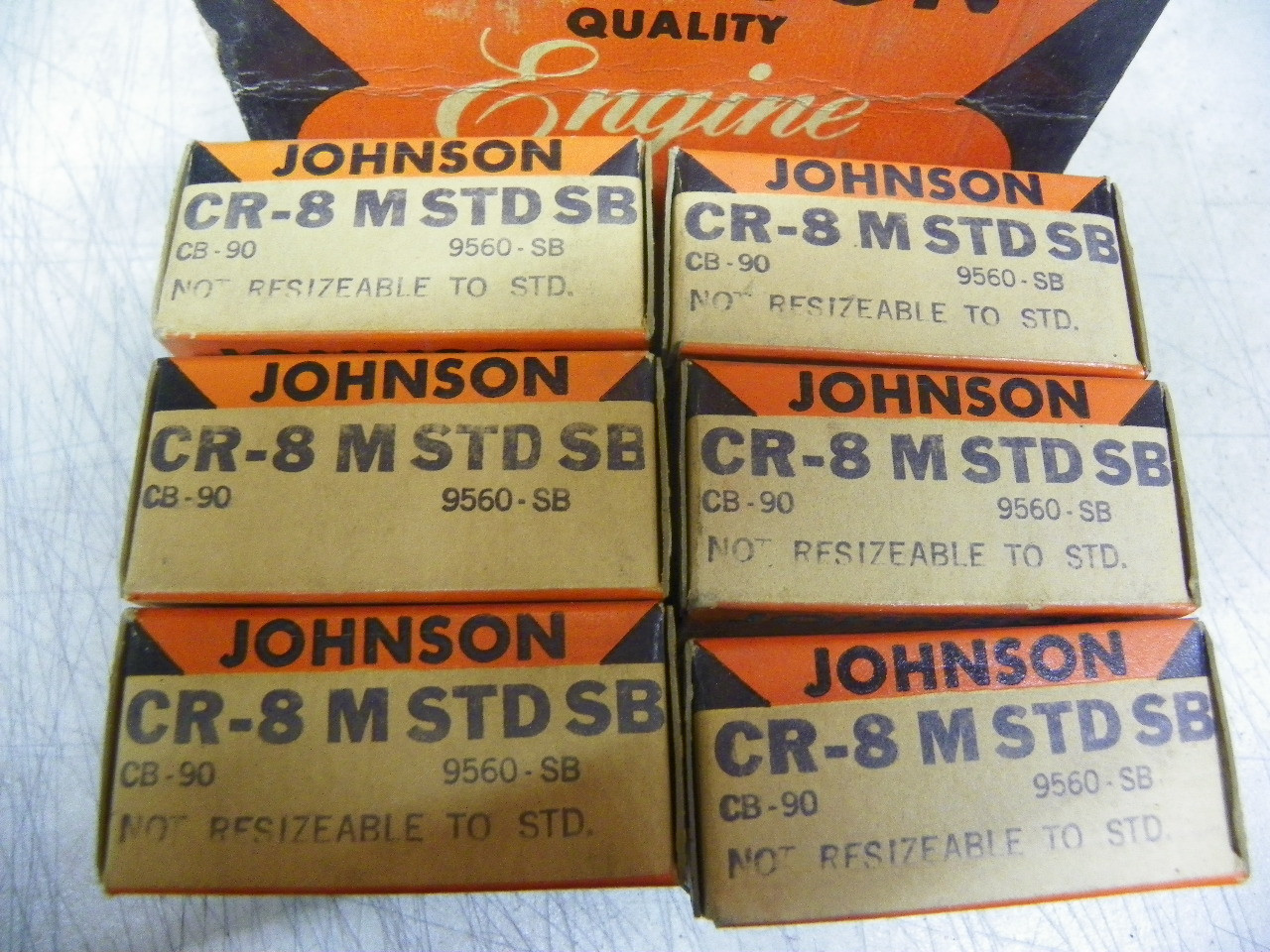 Johnson CR8 Rod Bearing Set for 1936-1968 Dodge Truck De Soto Massey-Harris restoration.