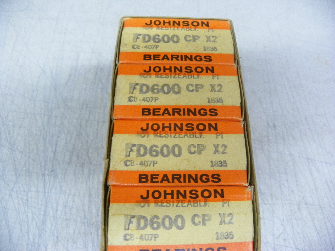 Johnson FD-600CP X2 .002 undersize connecting rod bearings for 1952-1963 Ford, Lincoln, and Mercury V8 engine restoration