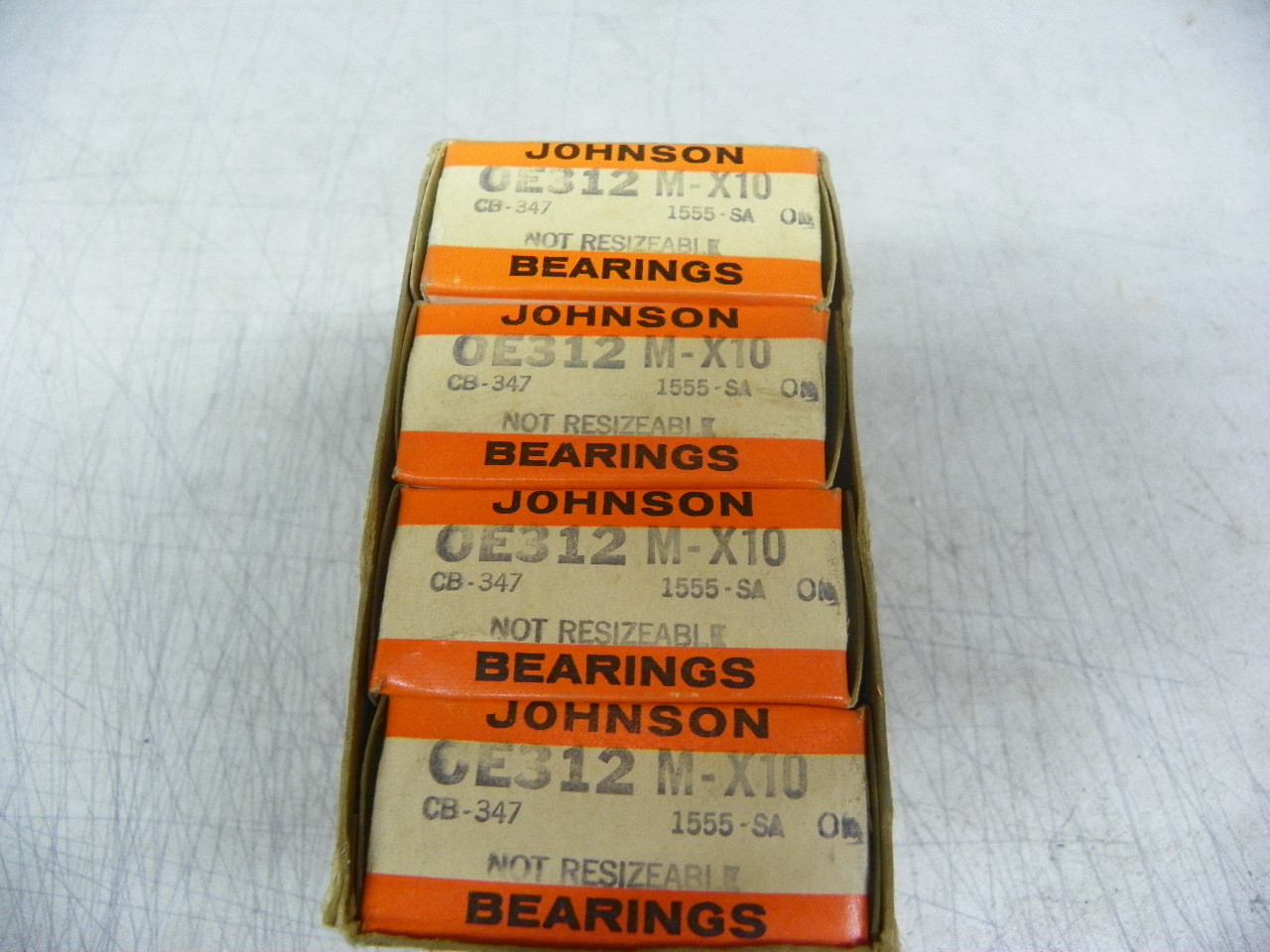 Johnson OE-312M X10 .010 connecting rod bearings for 1954-1957 GMC Truck V8 engine restoration