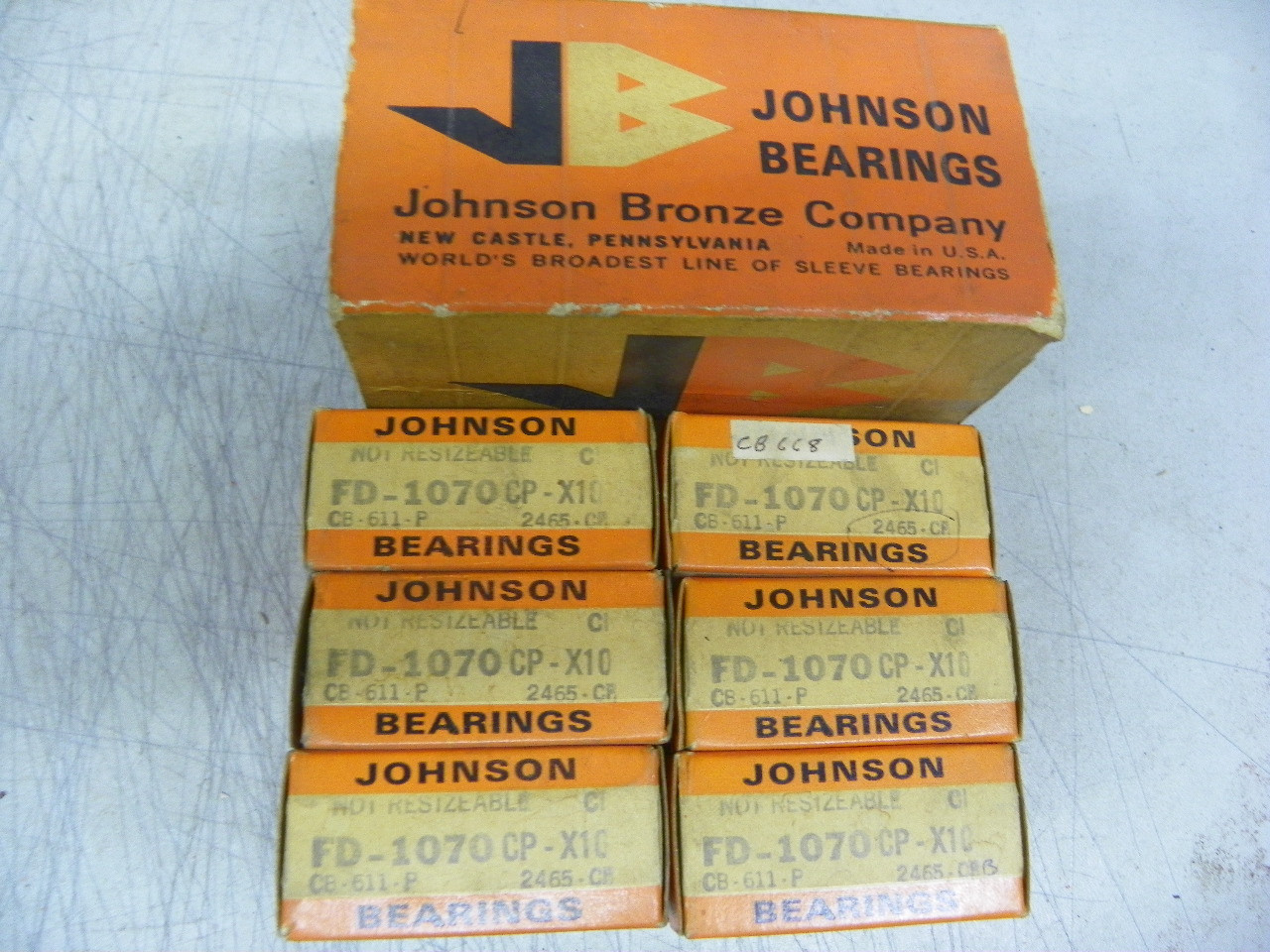 Johnson Engine Bearings FD1070CPX10 FD-1070CP X10